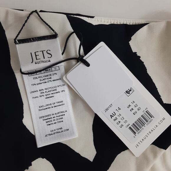 Jets Australia Twist Front Bikini Top High Rise Bottoms Two Piece Swimsuit Sz 10 - Picture 10 of 14